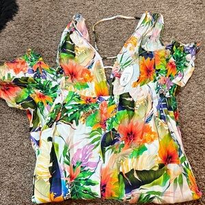 Tropical Floral Women's Blouse